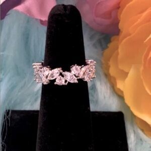 Marquise and Round CZ Diamond Eternity Band NEW!
